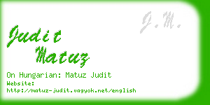 judit matuz business card